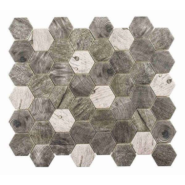 Andova Tiles SAMPLE Terrain 2 x 2 Glass Honeycomb Mosaic Wall Floor Tile SAM-ANDTER259 - main